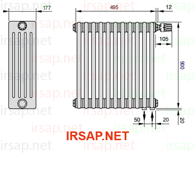 Радиатор IRSAP Tesi 50900/11 T25 CL 01